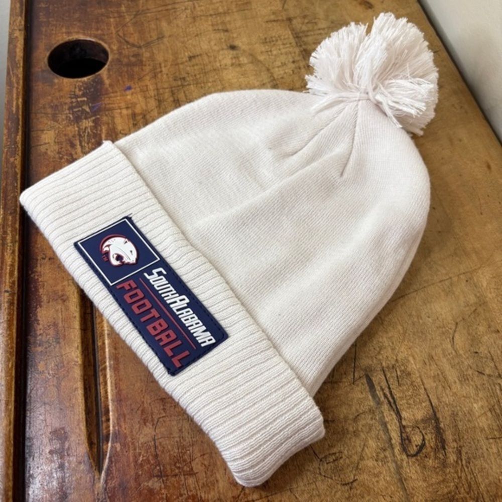 South Alabama Jaguars Football Adidas Adult Beanie Pom-Pom OSFA great preworn